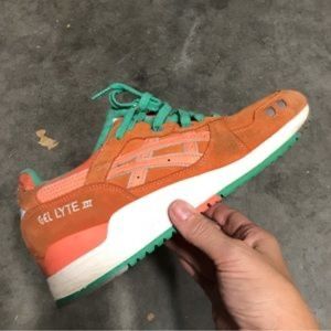 ASICS Mens Gel Lyte 2 Sneakers Orange/Green